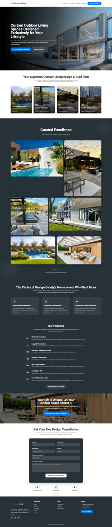 Contractor services website example