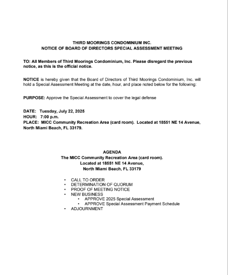 Meeting Notice Document