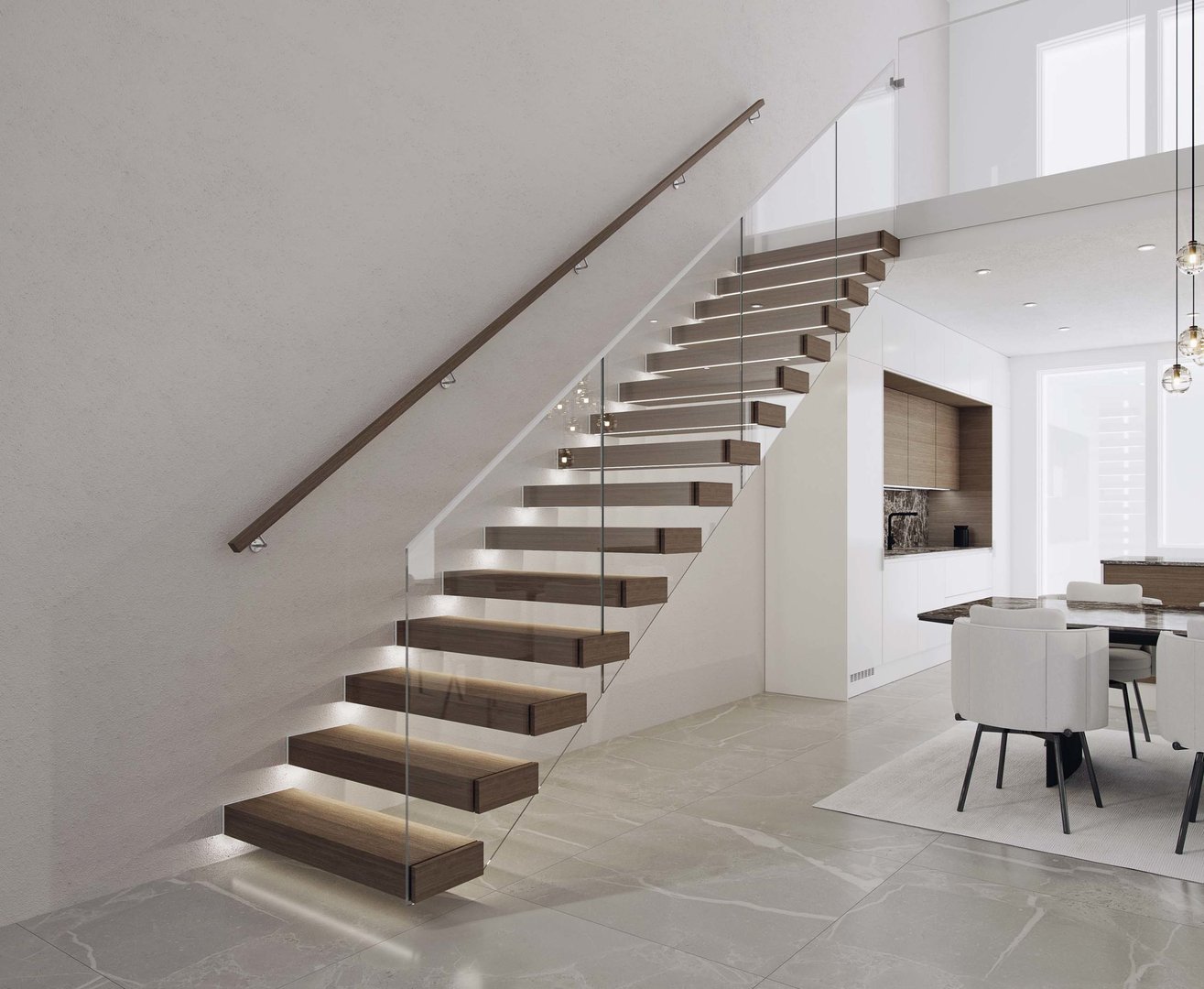 Modern Grado staircase with elegant design and premium quality