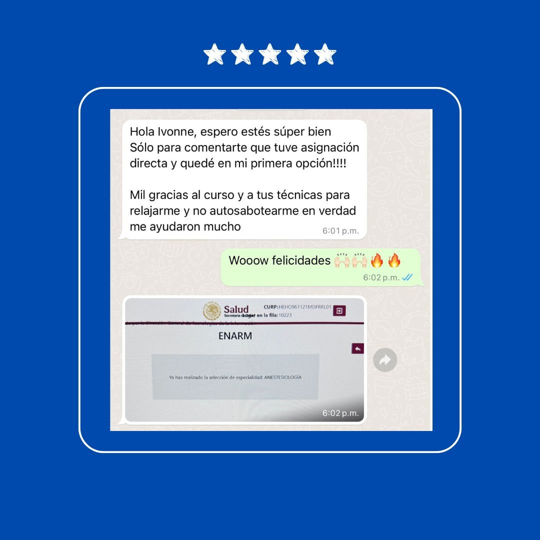 Testimonio de alumno ENARM