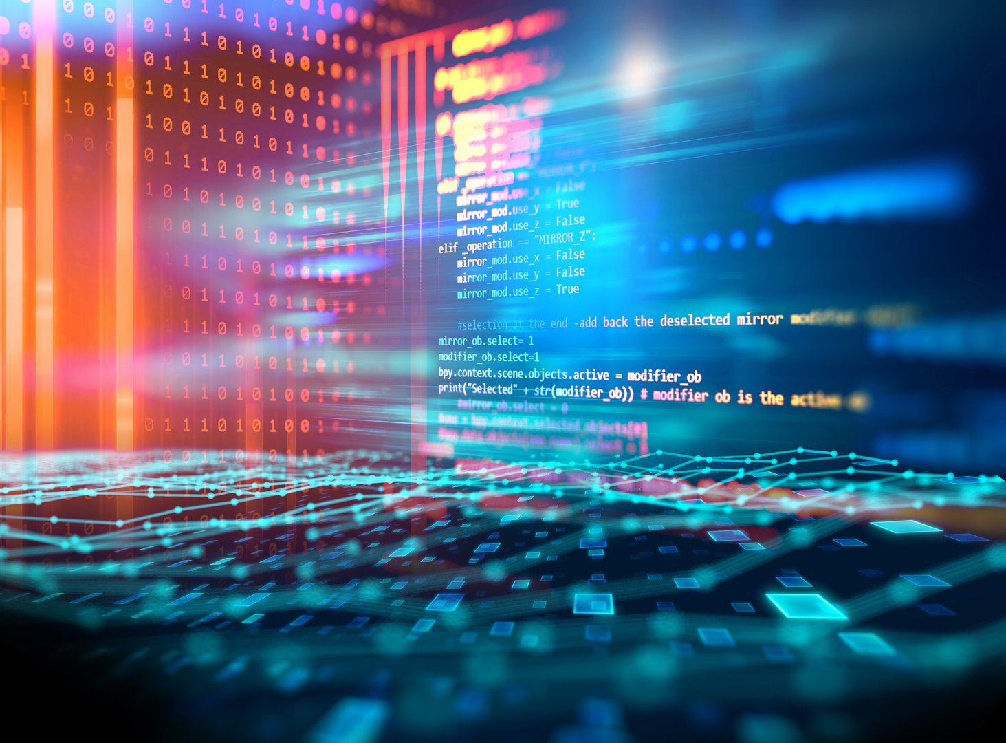 Programming code abstract technology background of software developer and  Computer script