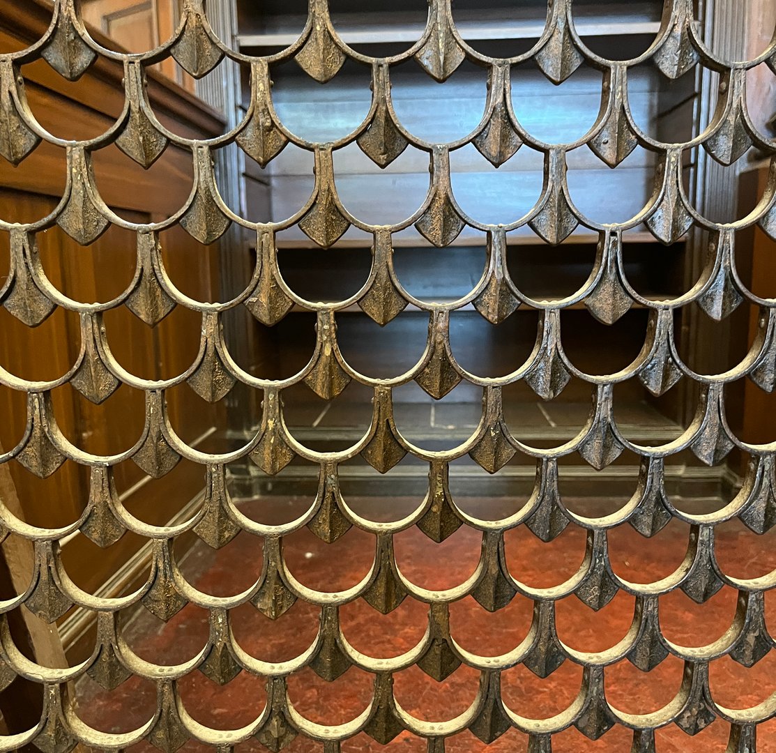 Gold, mermaid stye metal grate