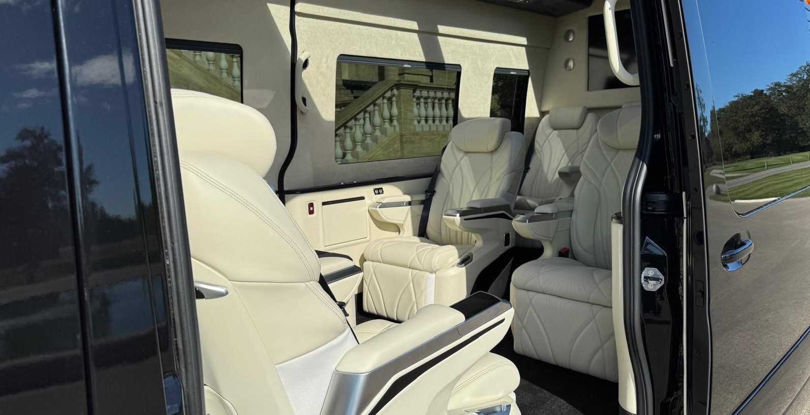 Luxury Mercedes Sprinter conversion vehicle in black