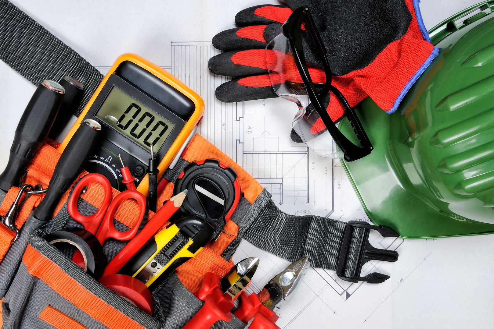 Electrical command and protection equipment and tools for operating in compliance with the safety standards of a residential project