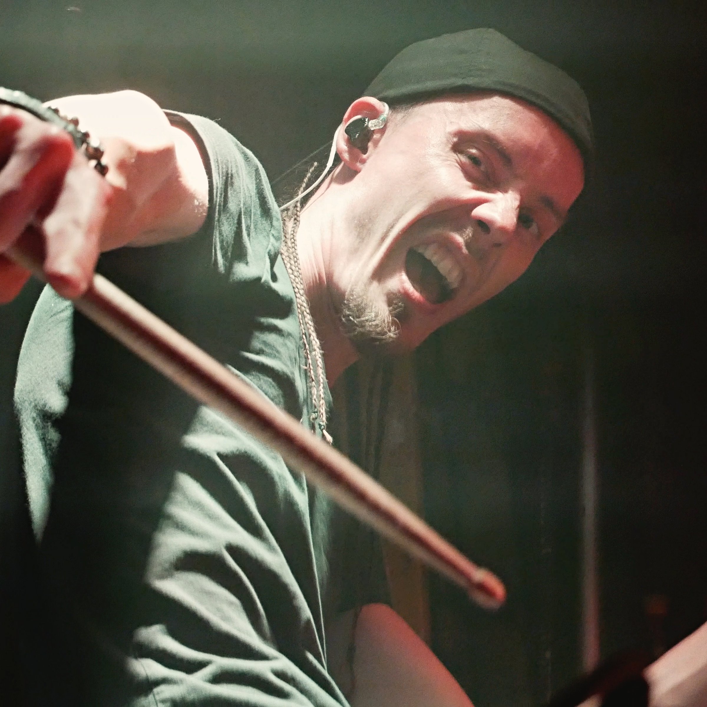 Cody Lee performing on drums