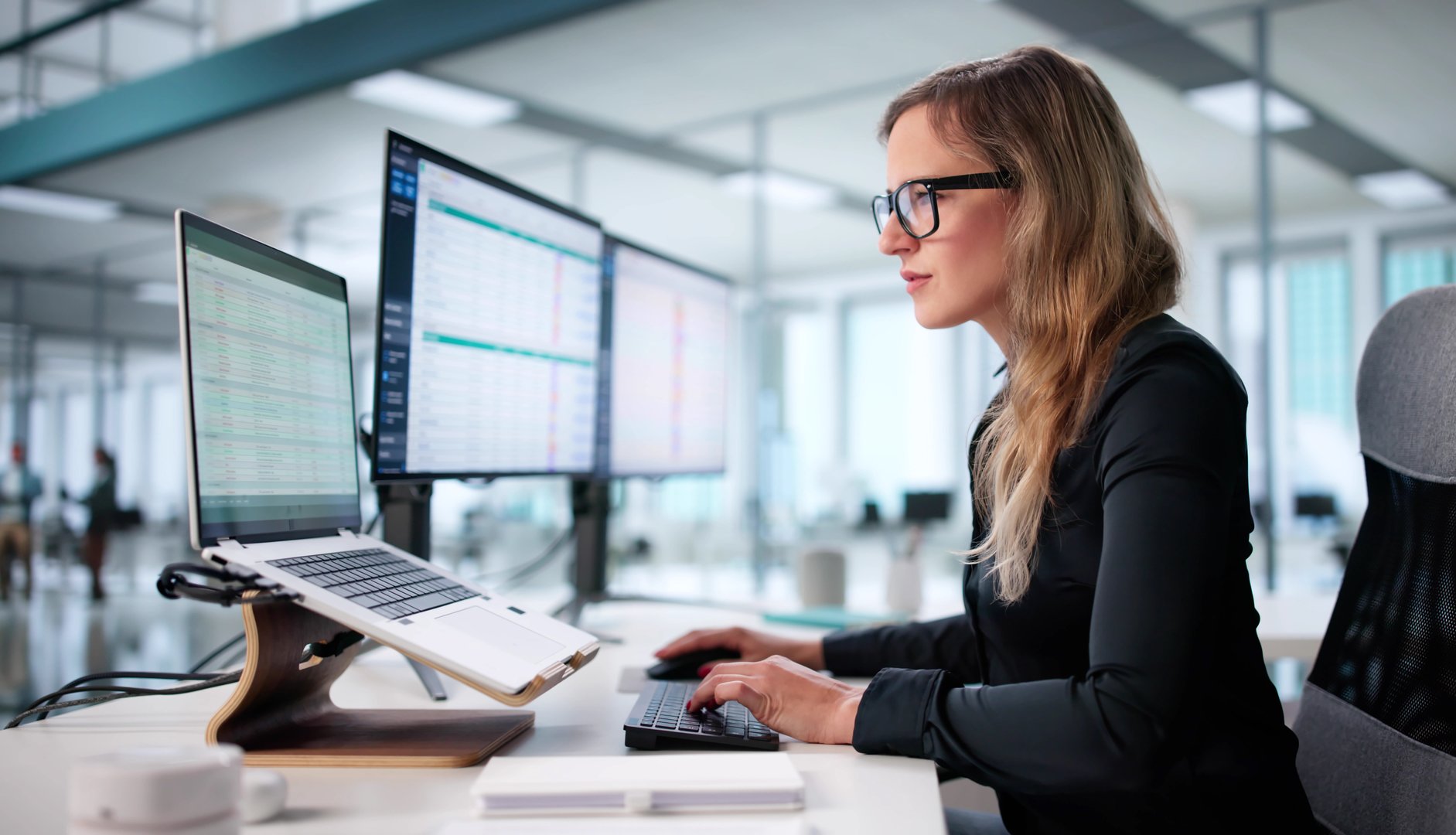 Independent Examination for charities - Woman In Office Analyzing Medical Billing Codes On Spreadsheet Reports. Financier Auditor Monitoring Financial Data