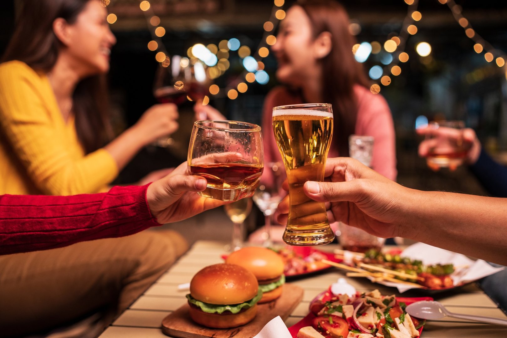 Celebrate whisky at an intimate party at a camping restaurant  group celebration.