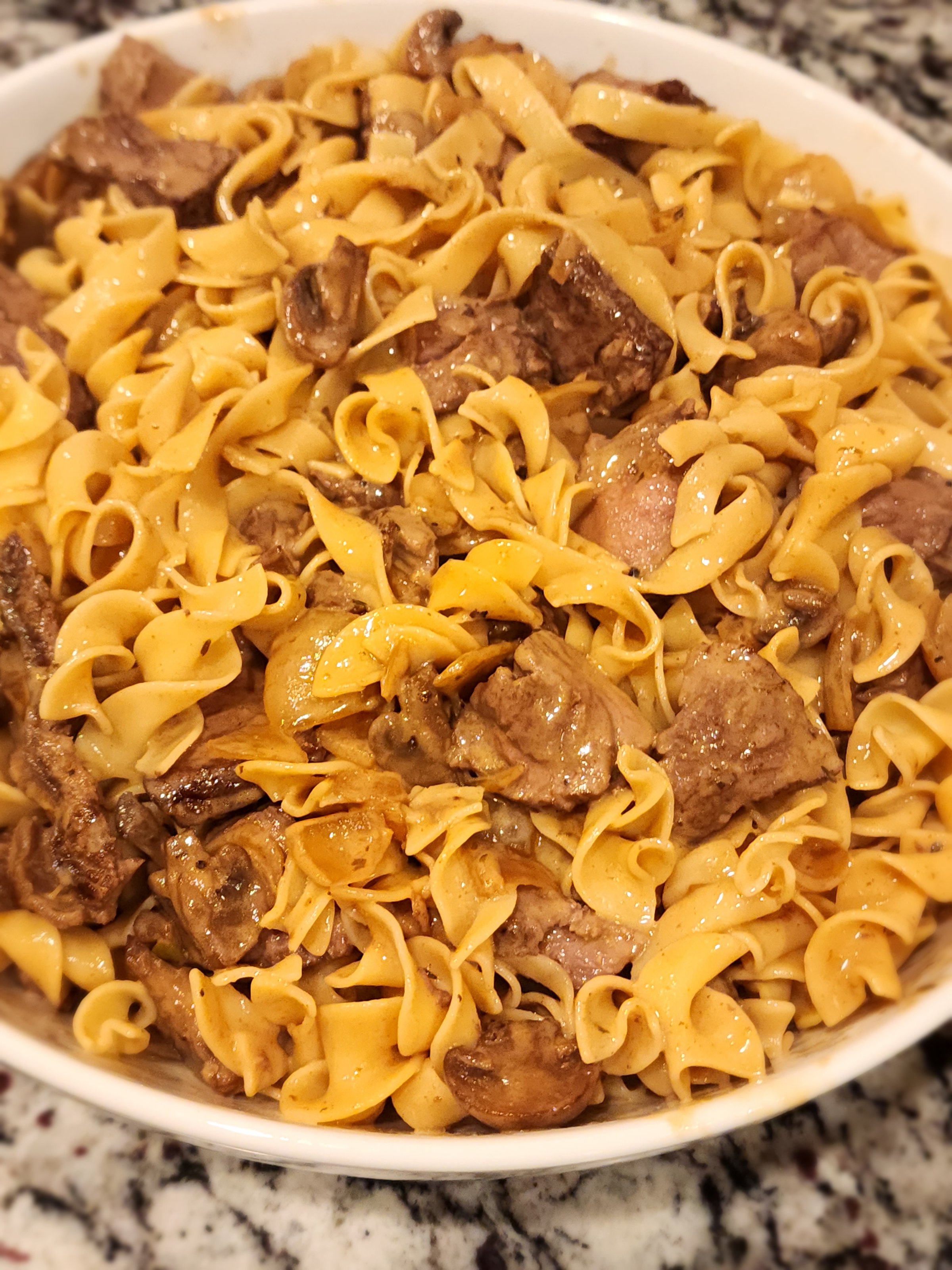 Elevated beef stroganoff recipe