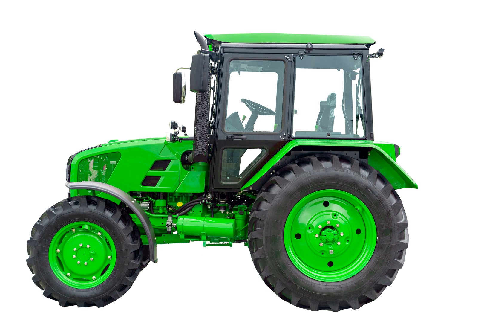 Tractor isolated white background. Farm agricultural tractor. High quality photo