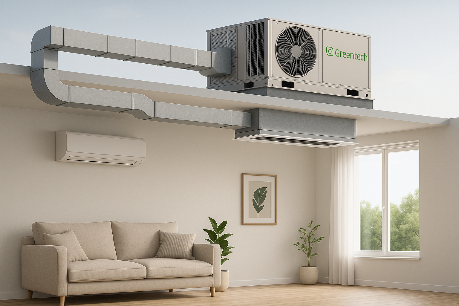 Greentech rooftop HVAC units installation