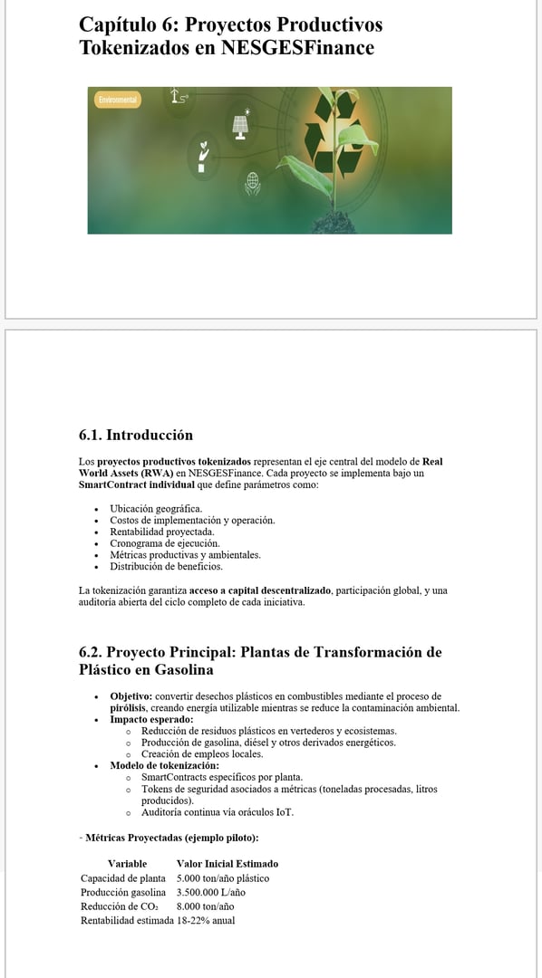 Documentación y recursos del ecosistema NESGESFinance