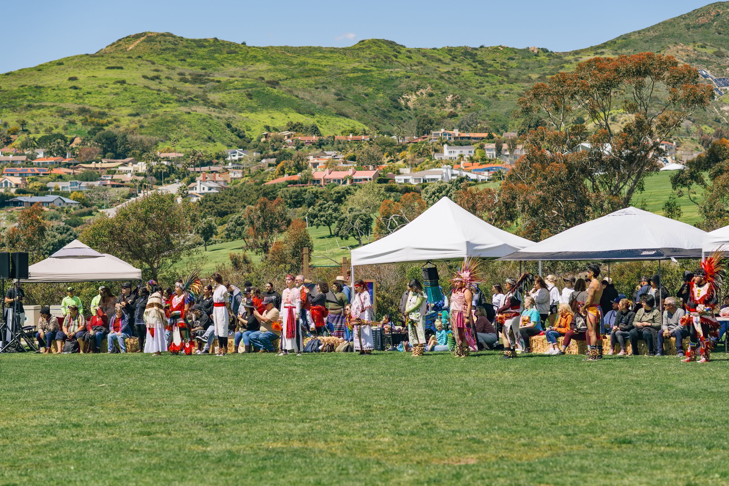 Malibu, California. April 6, 2024.  Chumash Day Pow Wow and Inter-tribal Gathering. The Malibu Bluffs Park is celebrating 24 years of hosting the Annual Chumash Day Powwow.