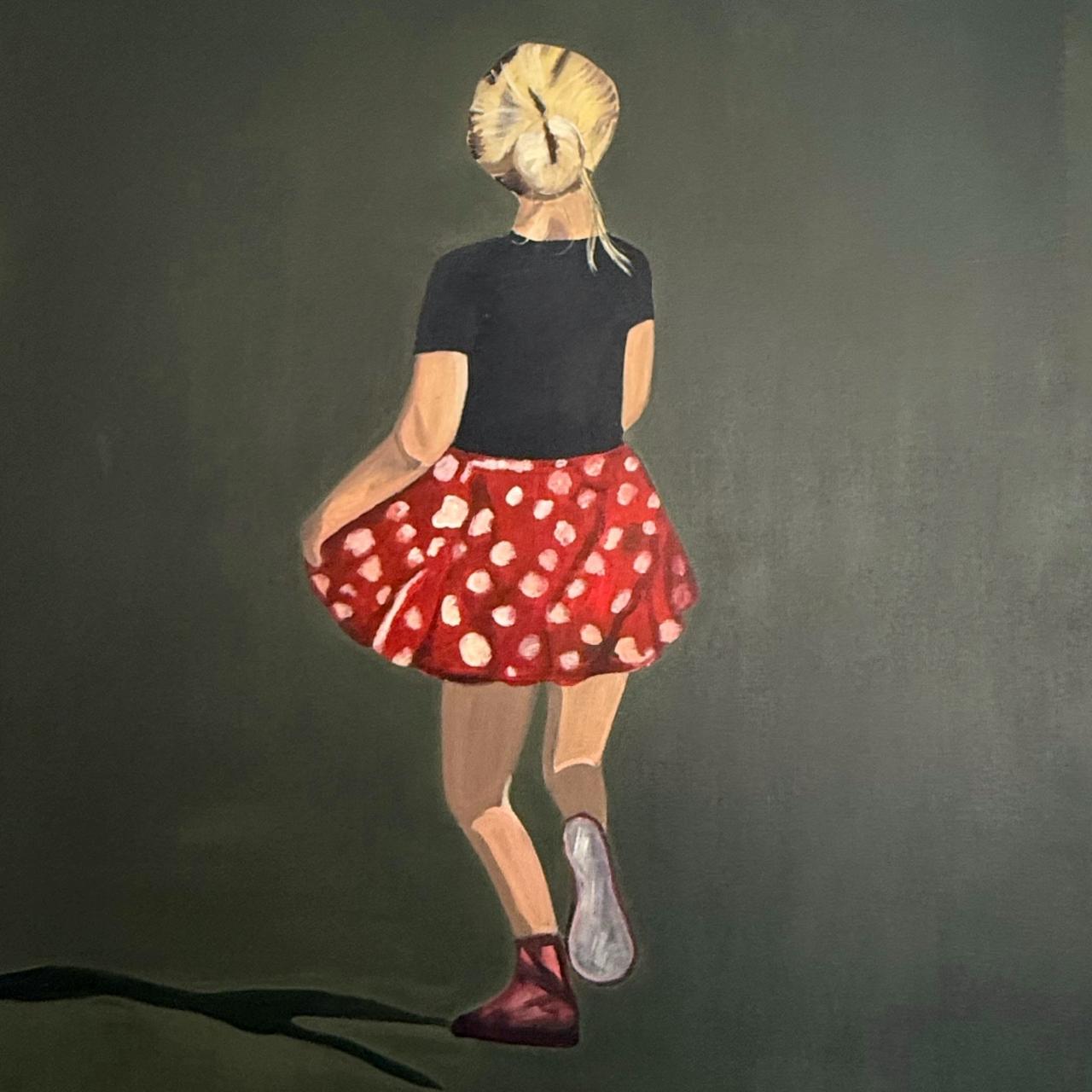 Niña en tutu - Pintura figurativa