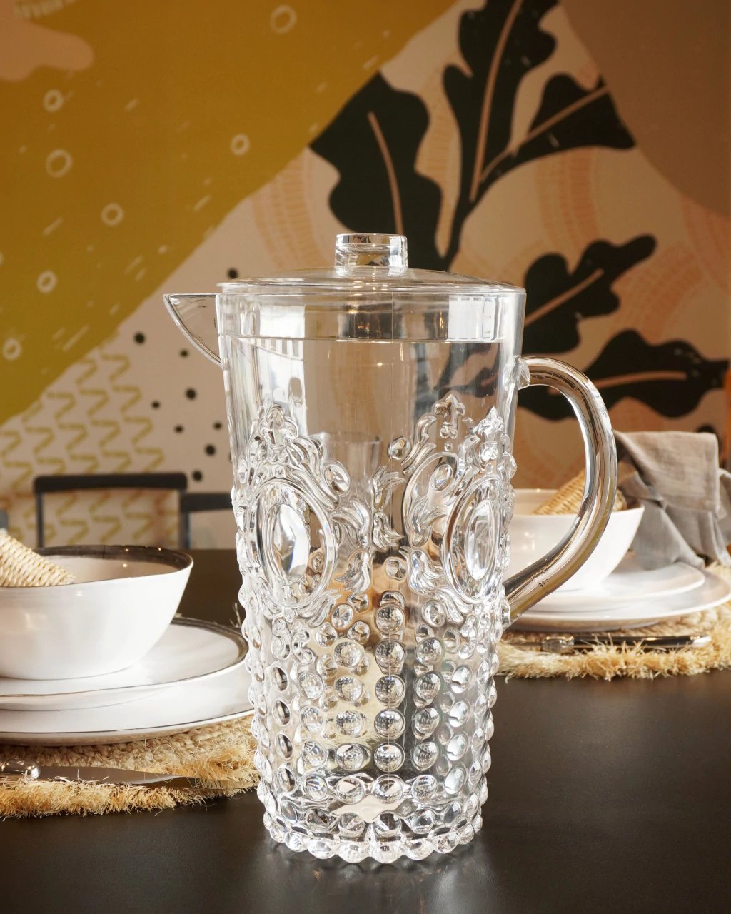 Set de Jarras de Acrilico Flor de Lis 2.4 lts