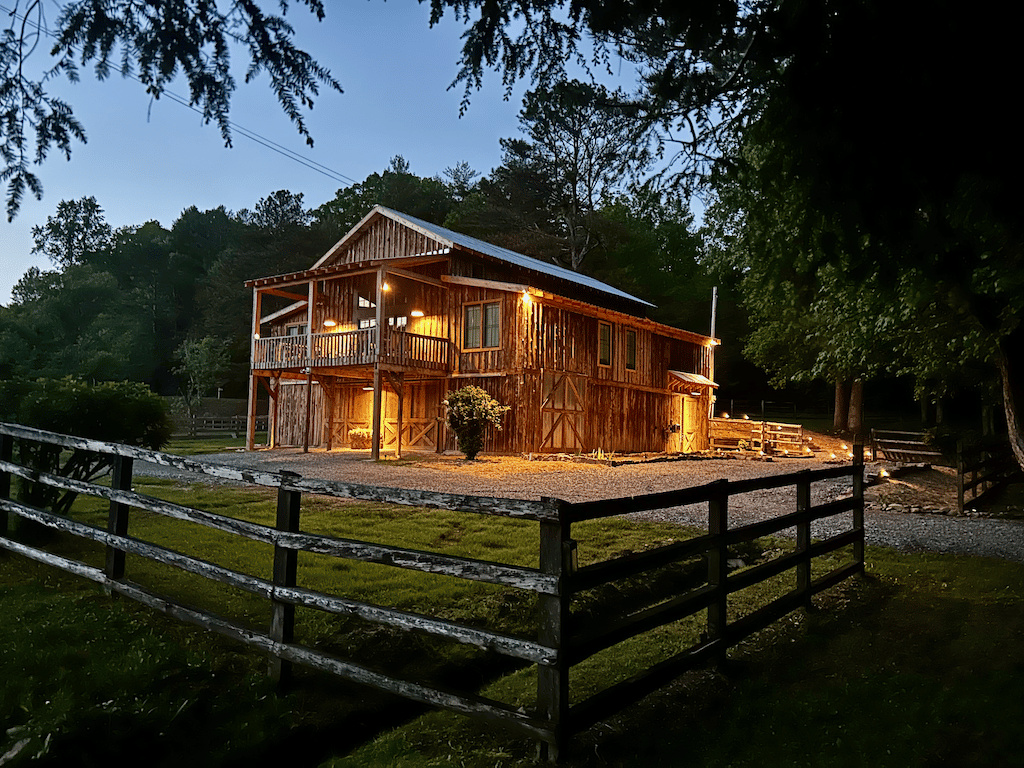 Cozy rustic living room with warm ambiance