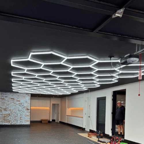 Professional garage hex lighting installation by Greater Geelong Electrical in Geelong, VIC