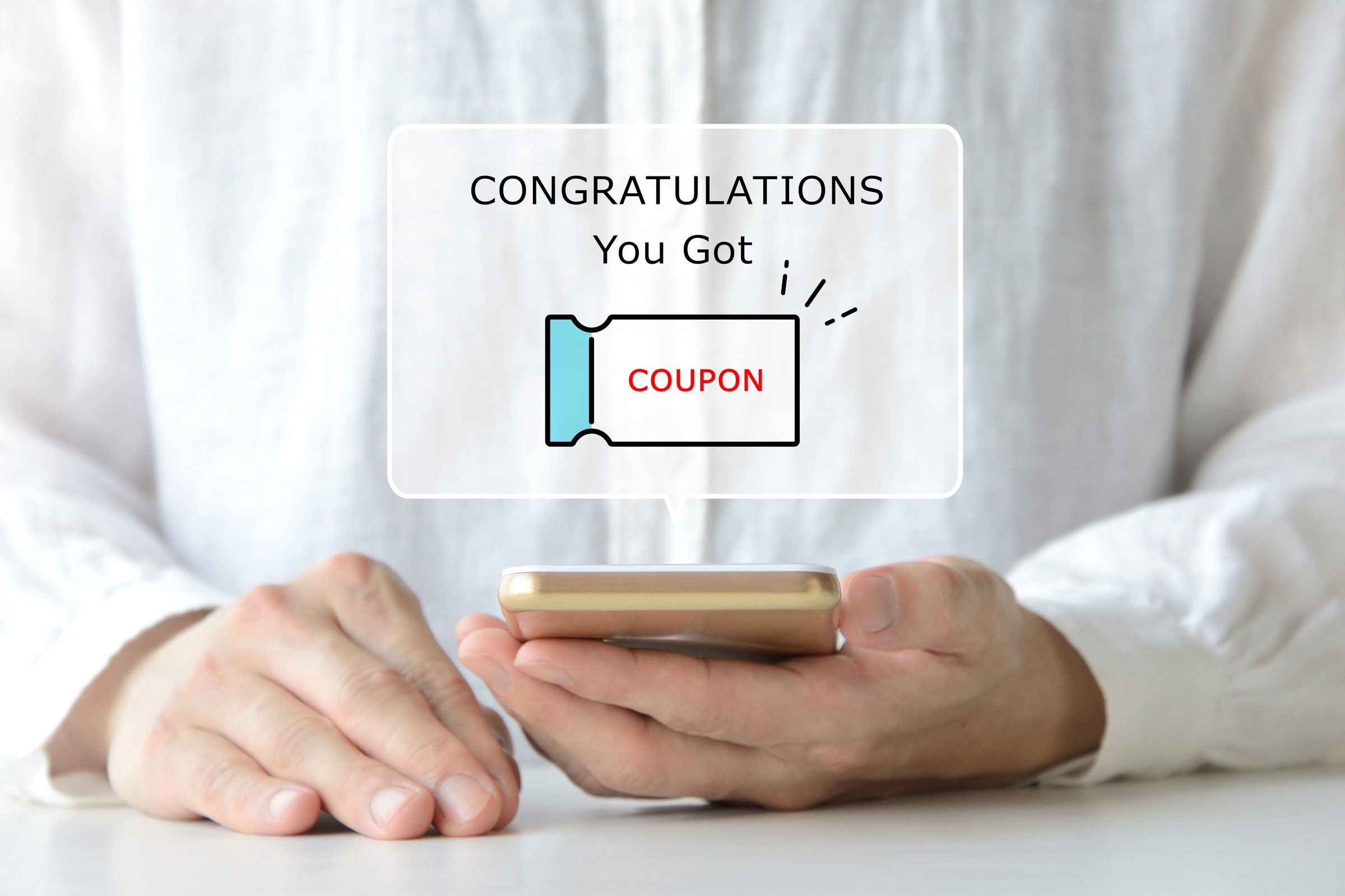 Coupon on smartphone