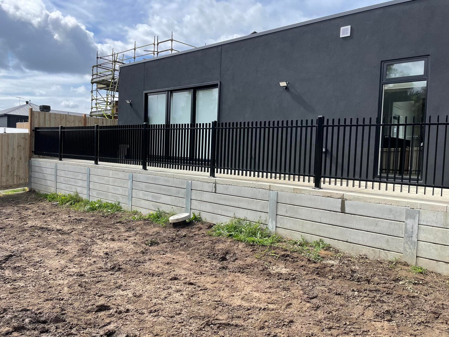 Retaining wall construction