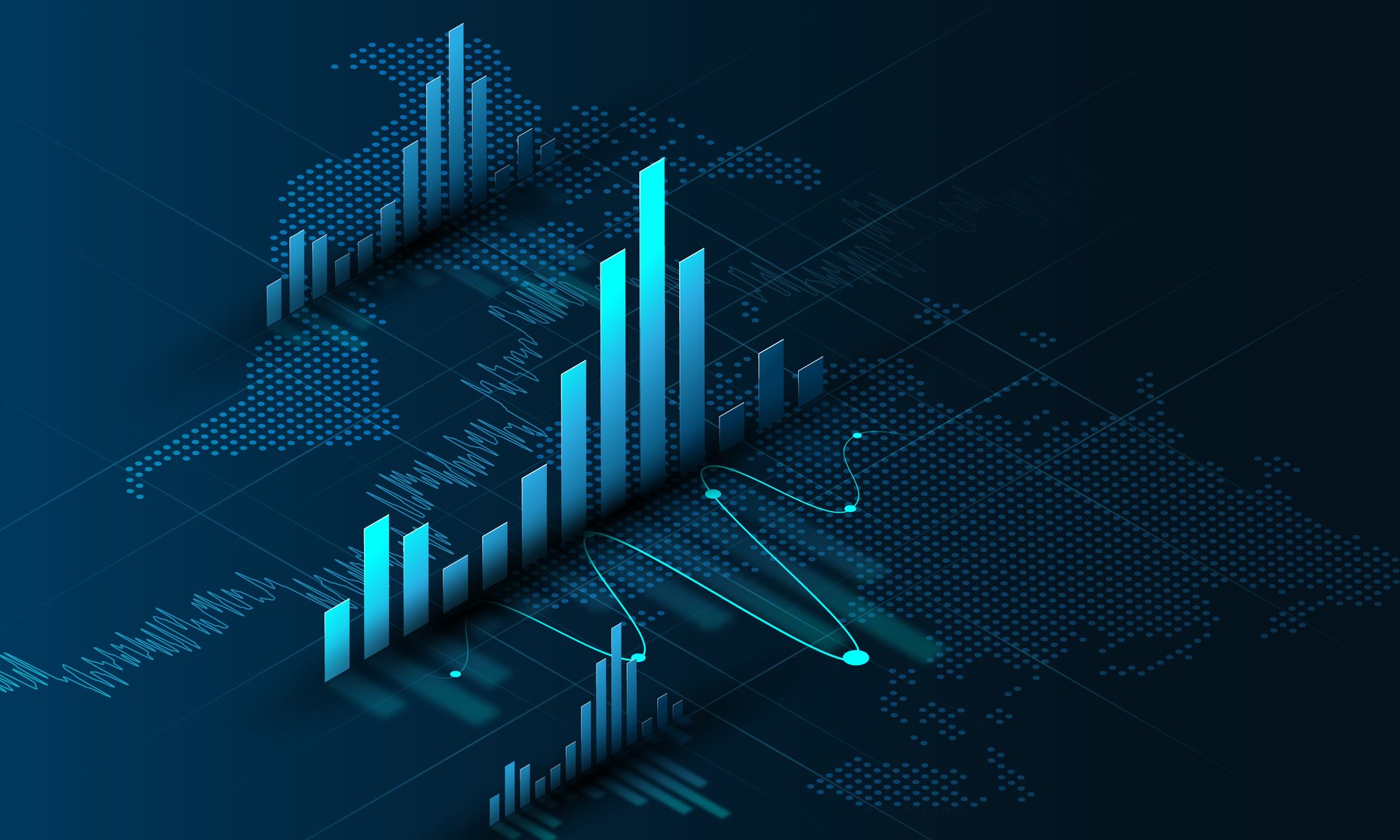 Stock trading charts  Financial trends, marketing, banner design, advertising materials