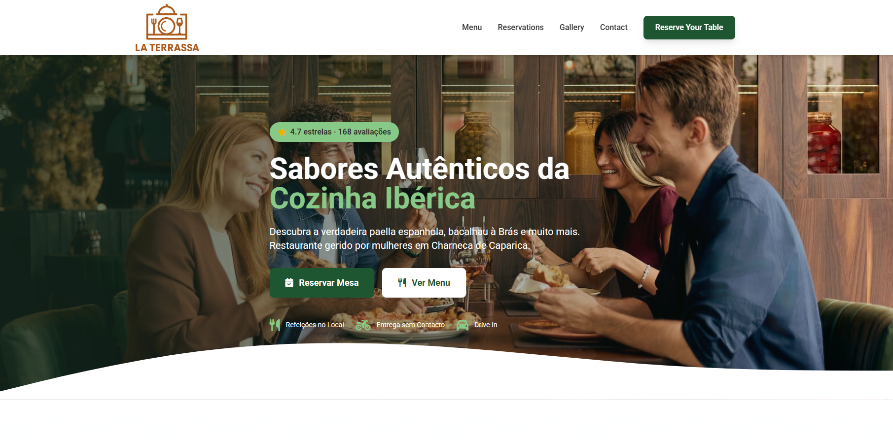 Iberico Spanish restaurant website with tapas menu and wine selection