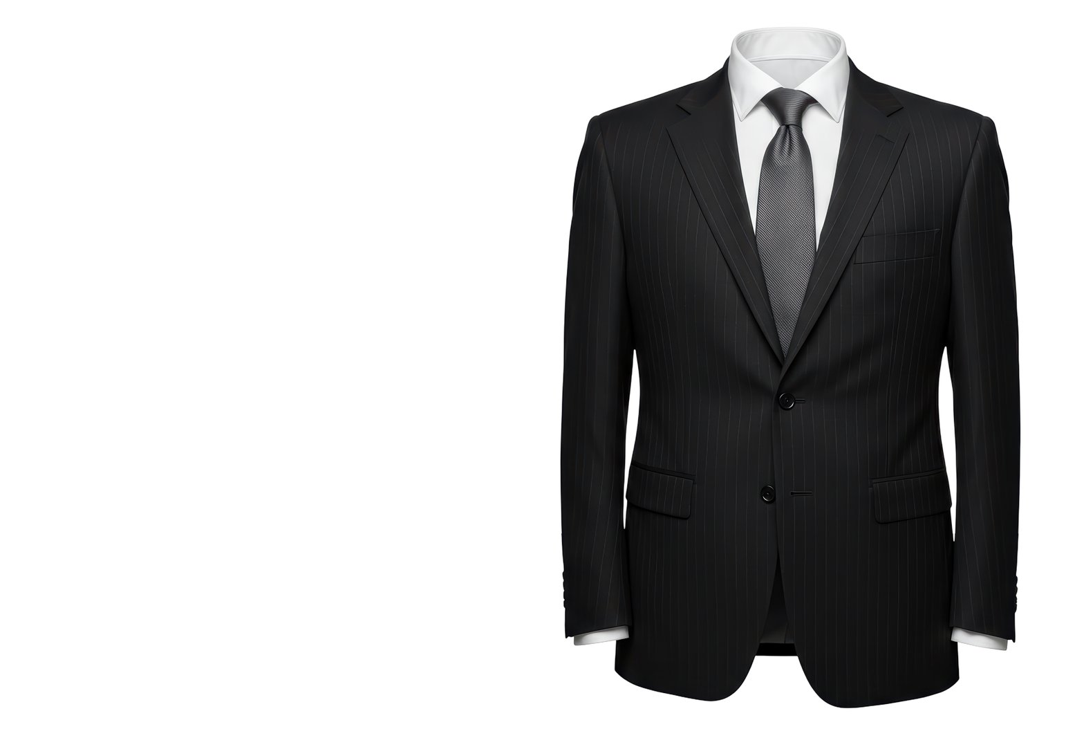Isolated Classic Pinstripe Suit Jacket for Formal Occasions