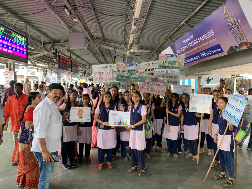 Youth awareness campaign at railway station