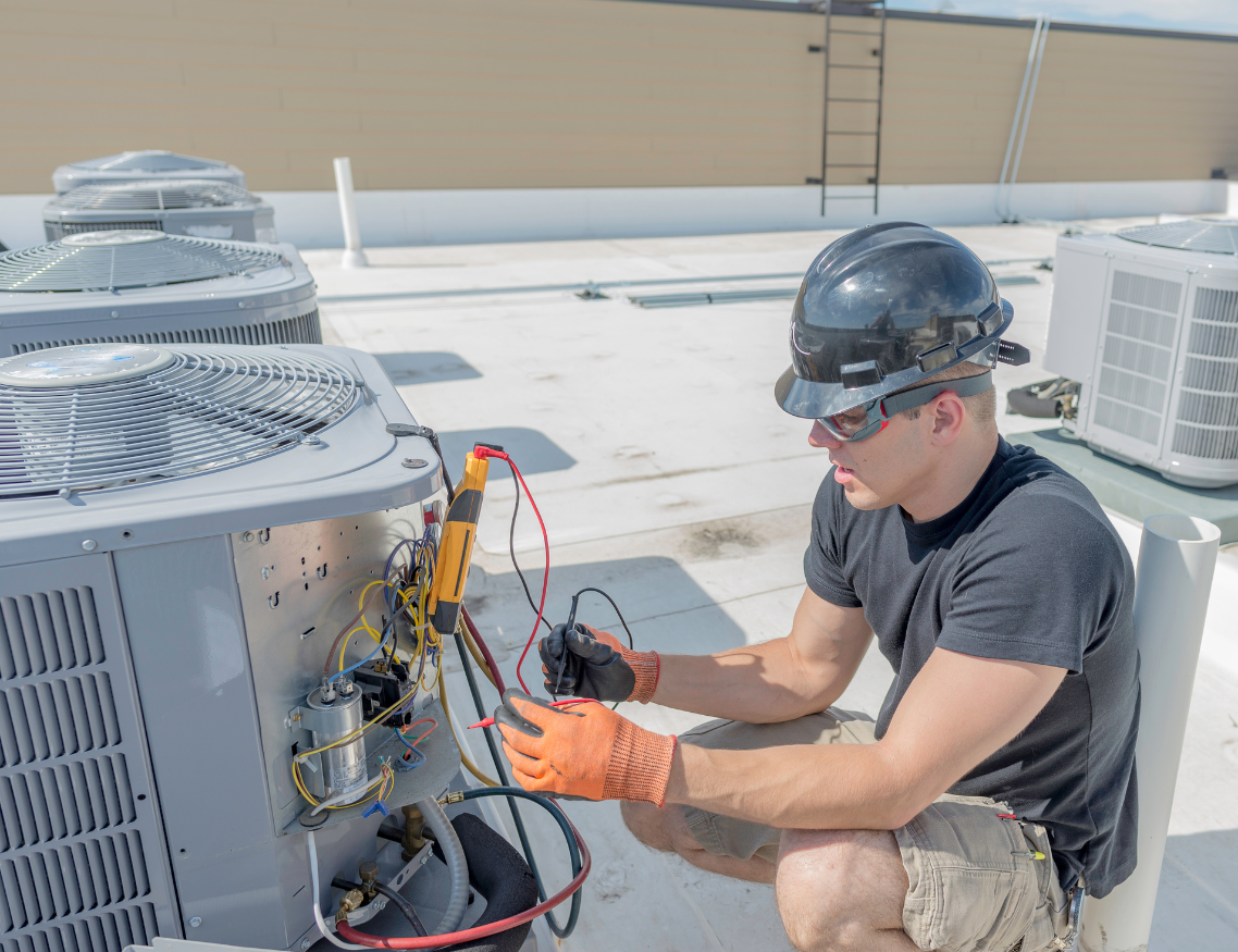 HVAC technician providing professional service