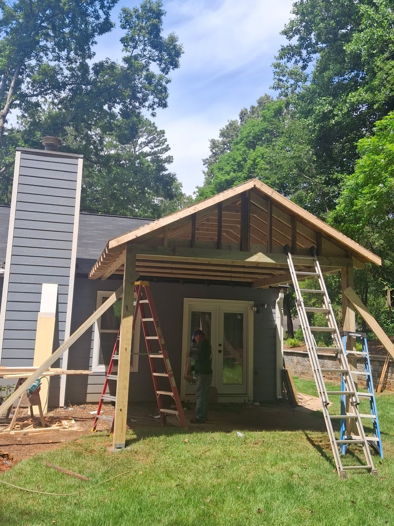Completed exterior siding project
