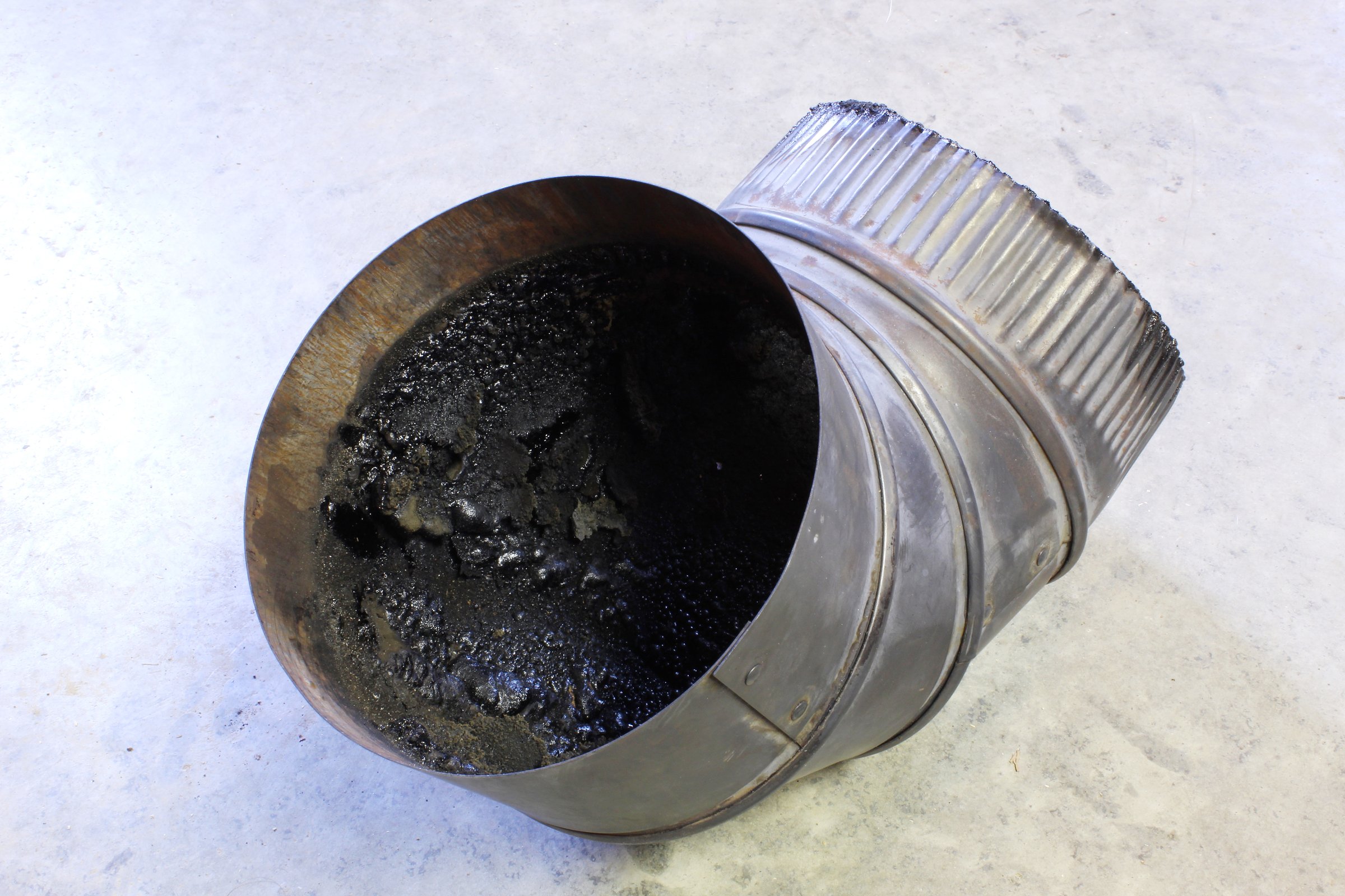 A dangerous buildup of creosote in a stovepipe can cause a chimney fire.