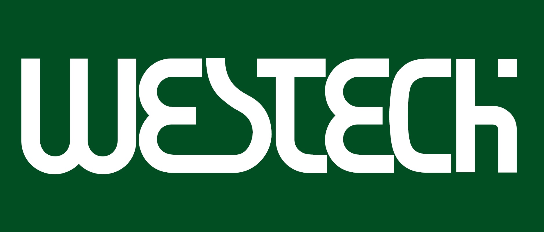 Westech logo in bold white letters on a dark green background.