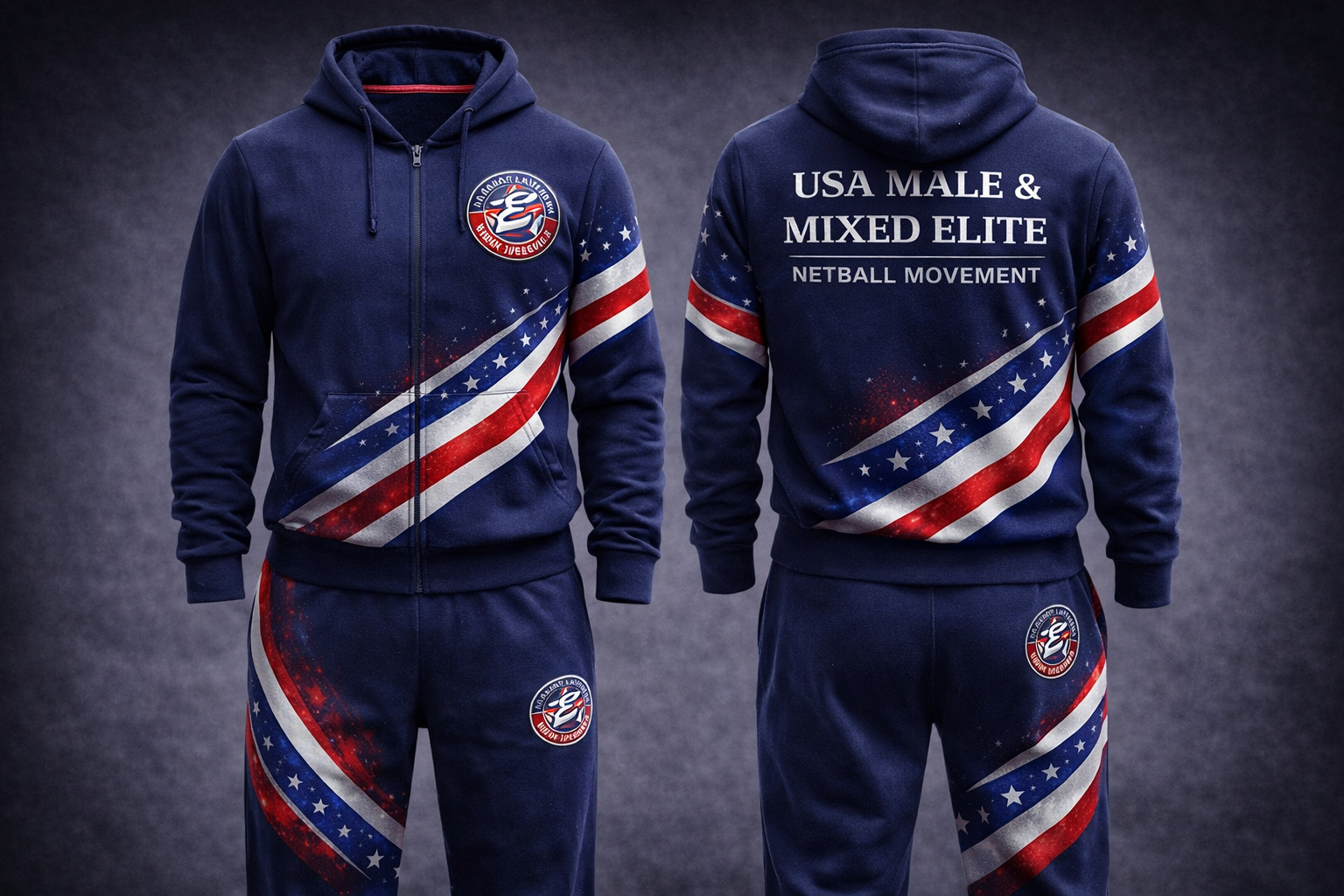 Elite Unisex Navy Blue Jogger Sweatsuit