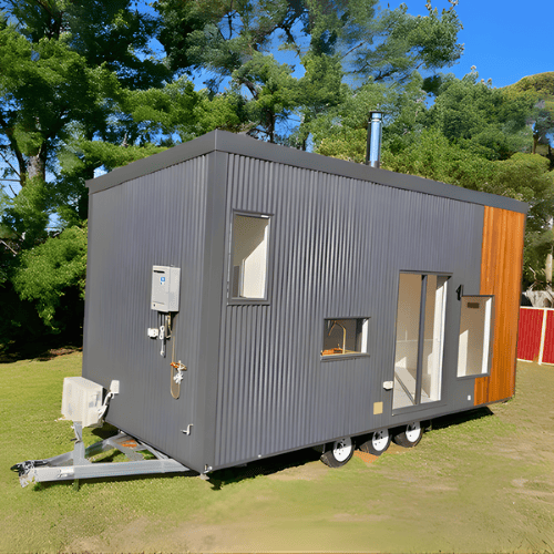 Quay Tiny Homes 2 Bed Coastal model interior showcasing the modern kitchen with premium finishes