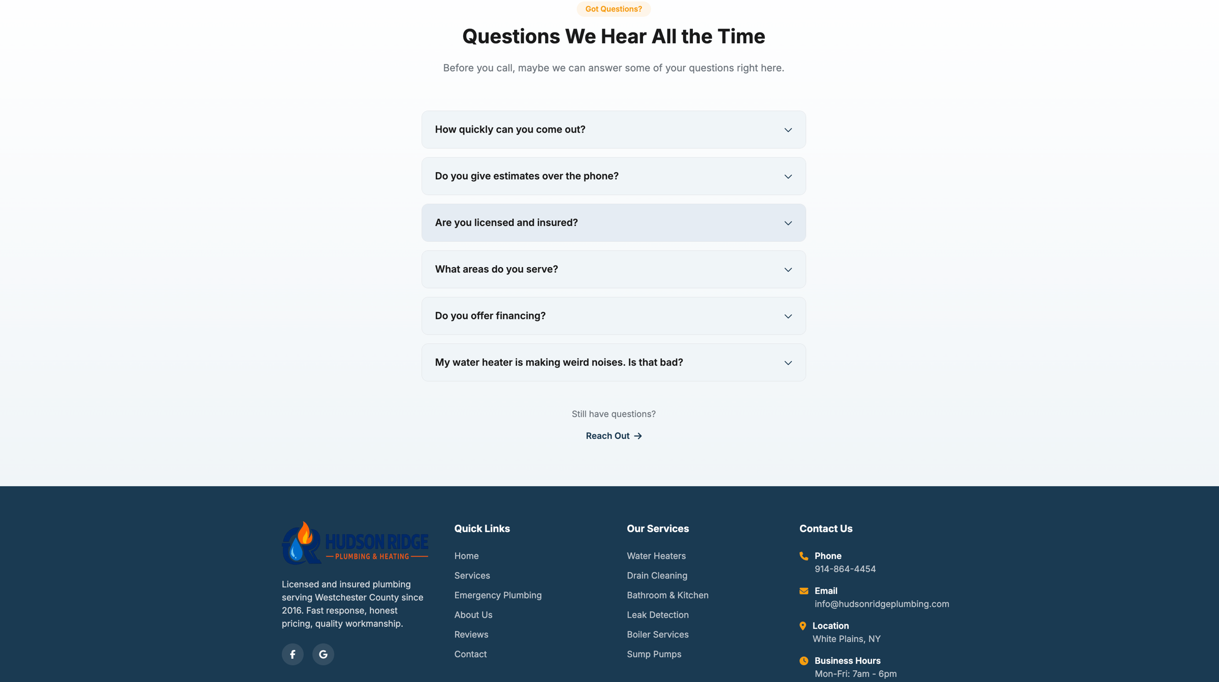 Hudson Ridge Website