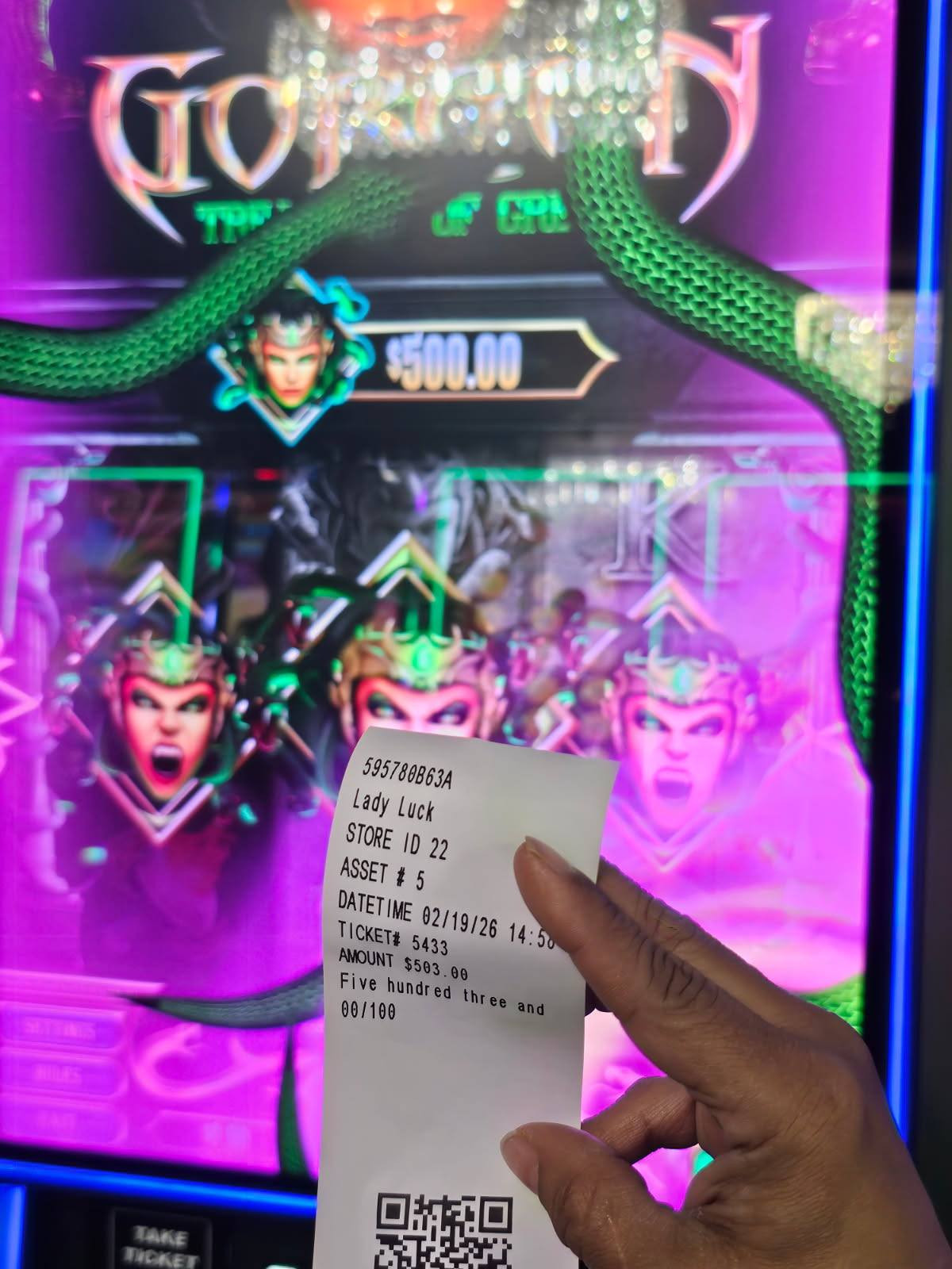 Winner at Lady Luck Skill Games