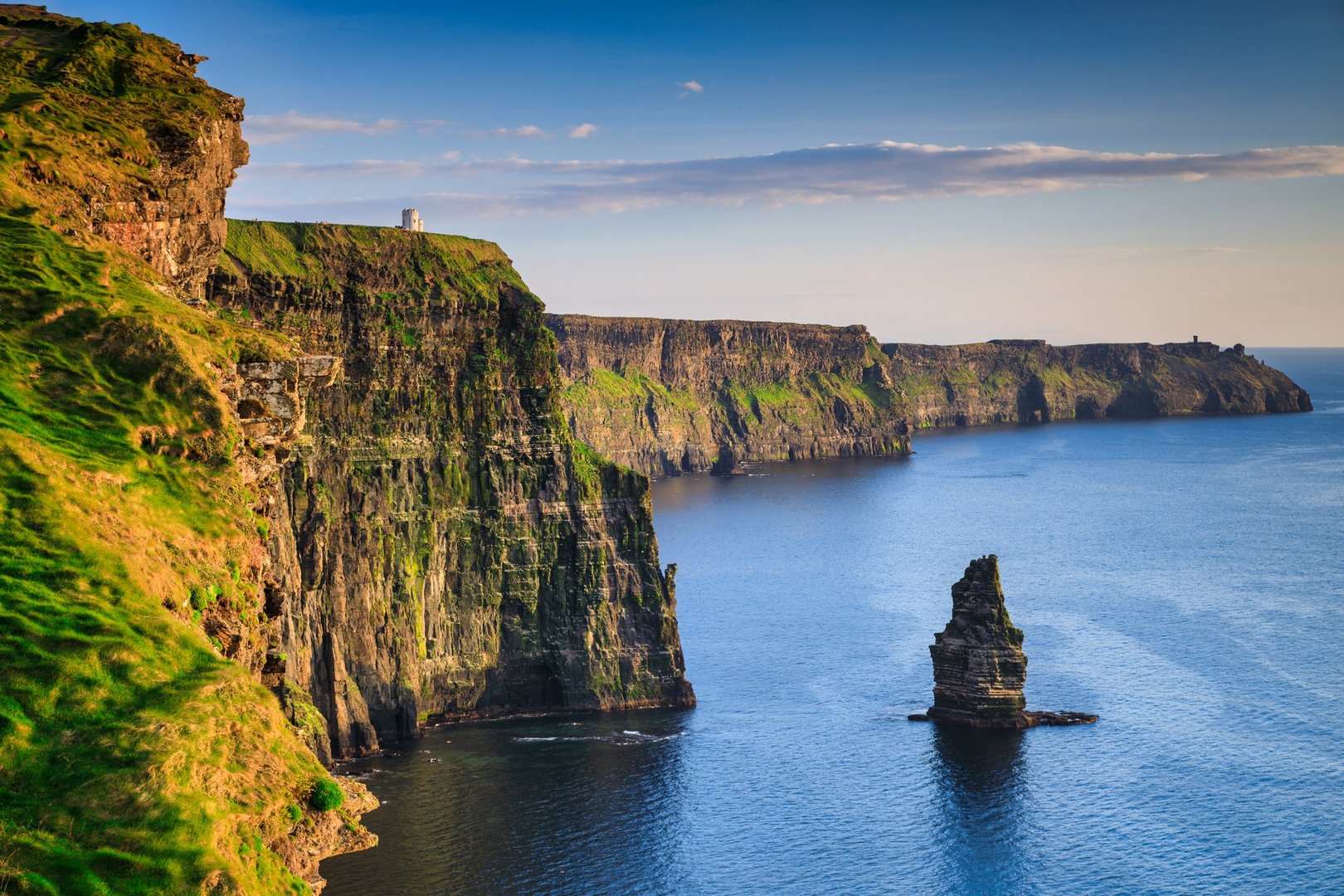 Beautiful scenery of the Cliffs of Moher in County Clare, Ireland.