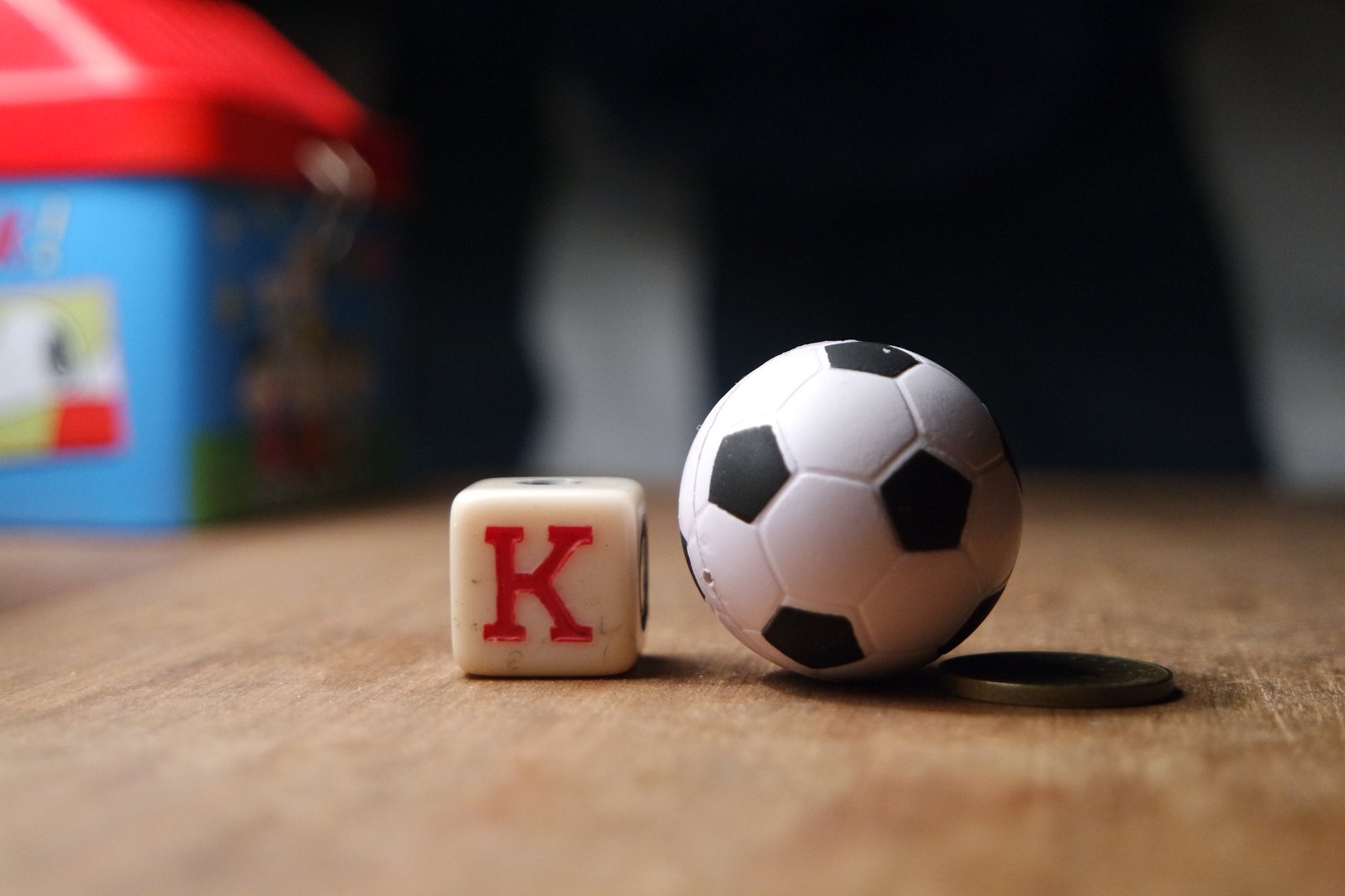 Cube and ball, old toys today.