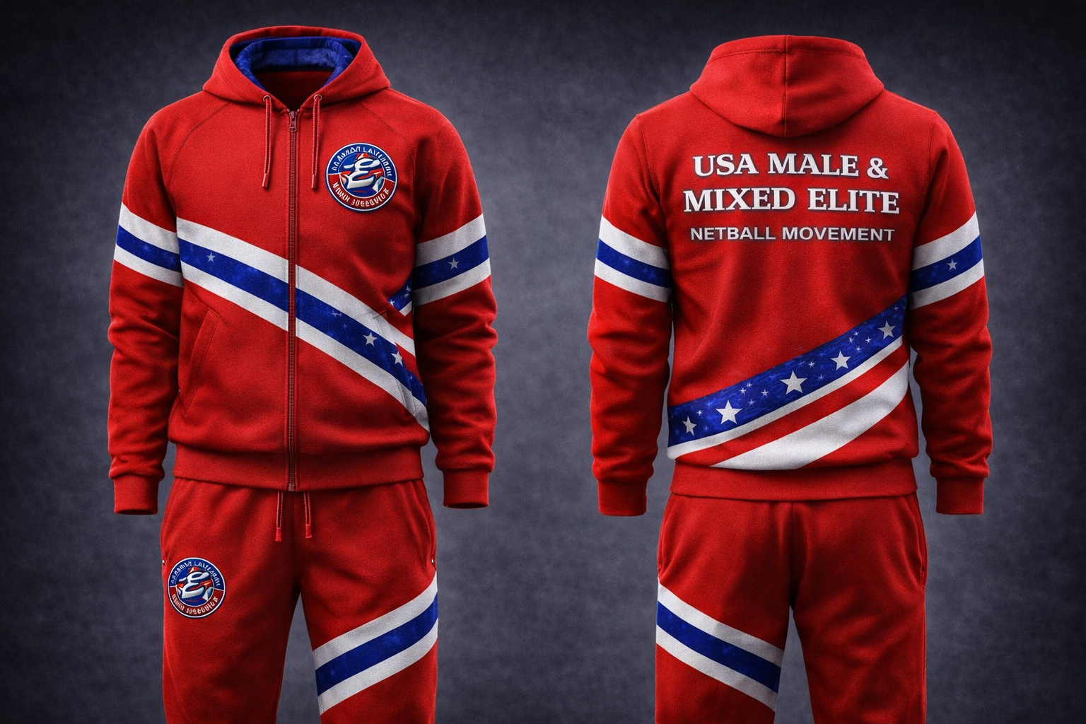 Elite Unisex Red Jogger Sweatsuit