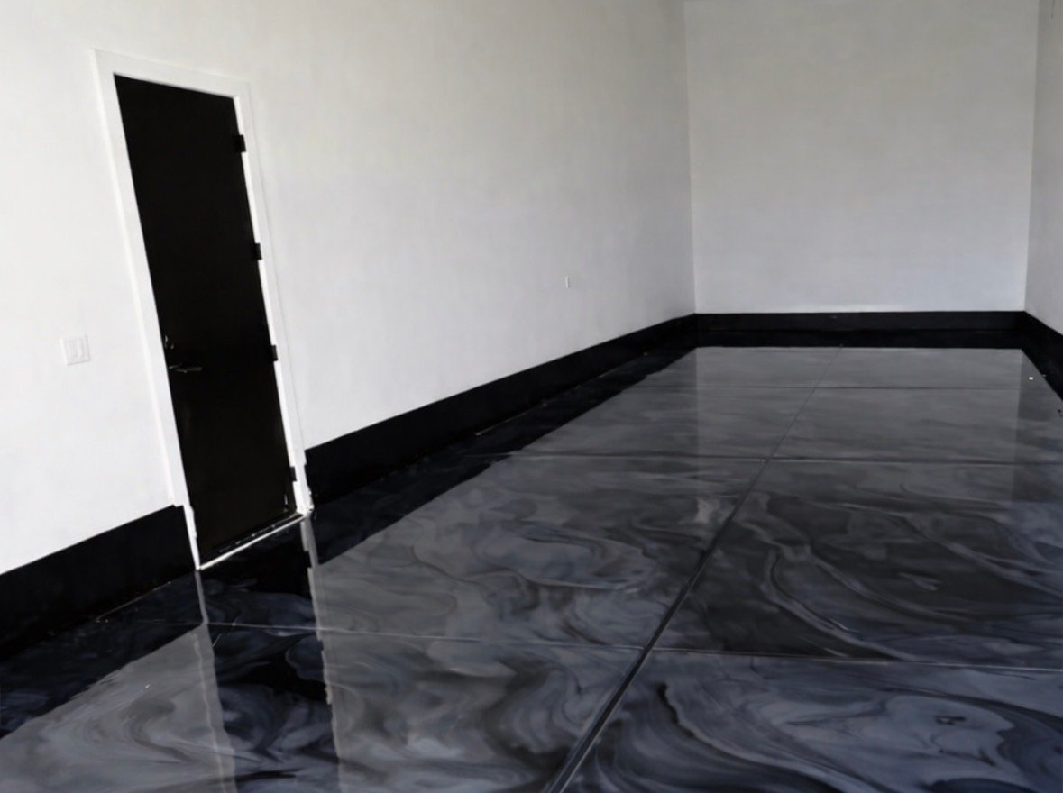 Epoxy flooring project - basement renovation