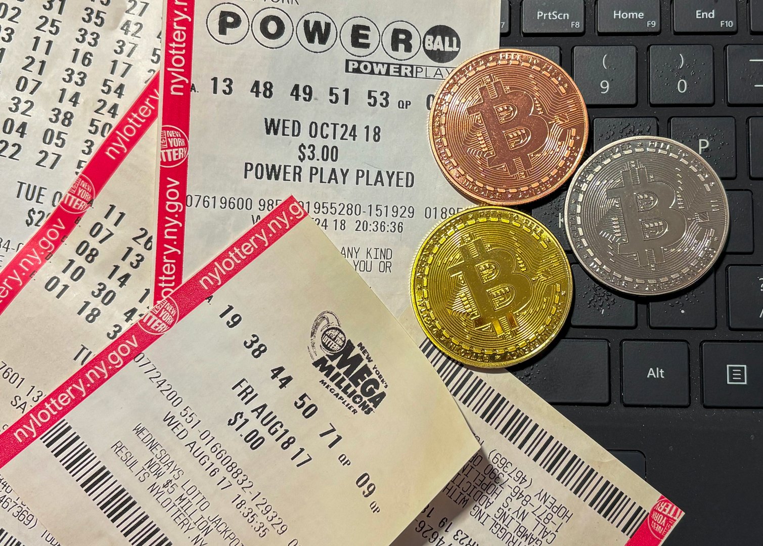 Powerball tickets and Bitcoin
