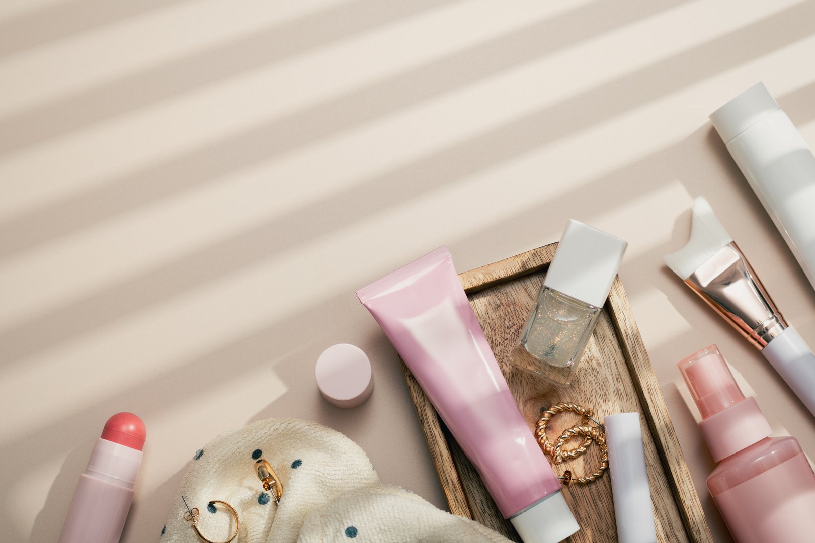 Beauty products frame