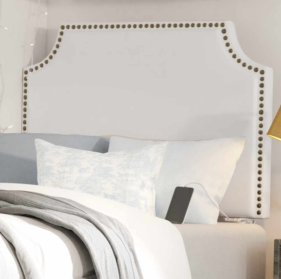 Headboard for dorm bed
