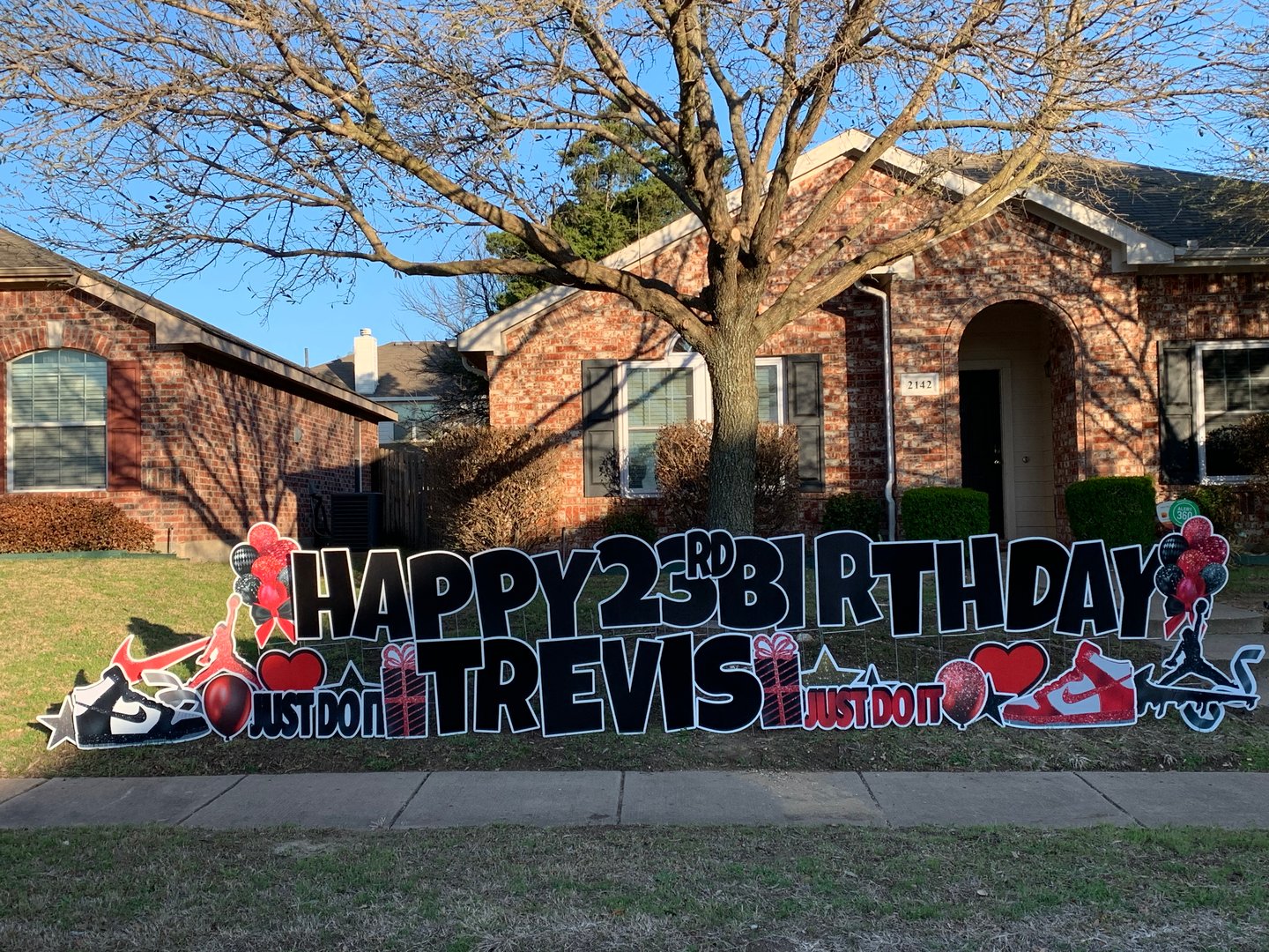 Just Do It Jordan yard display