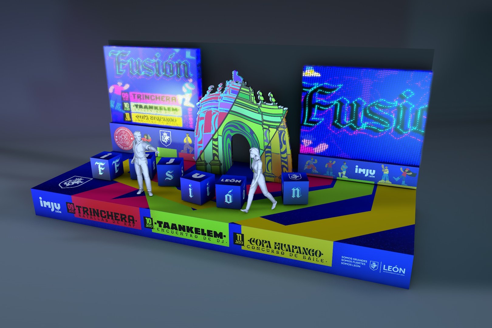 Escenario profesional realizado por TKI - Ejemplo de nuestro trabajo en eventos