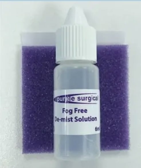 Purple Surgical Fog Free Solution - solución anti-empañante estéril para lentes y óptica quirúrgica