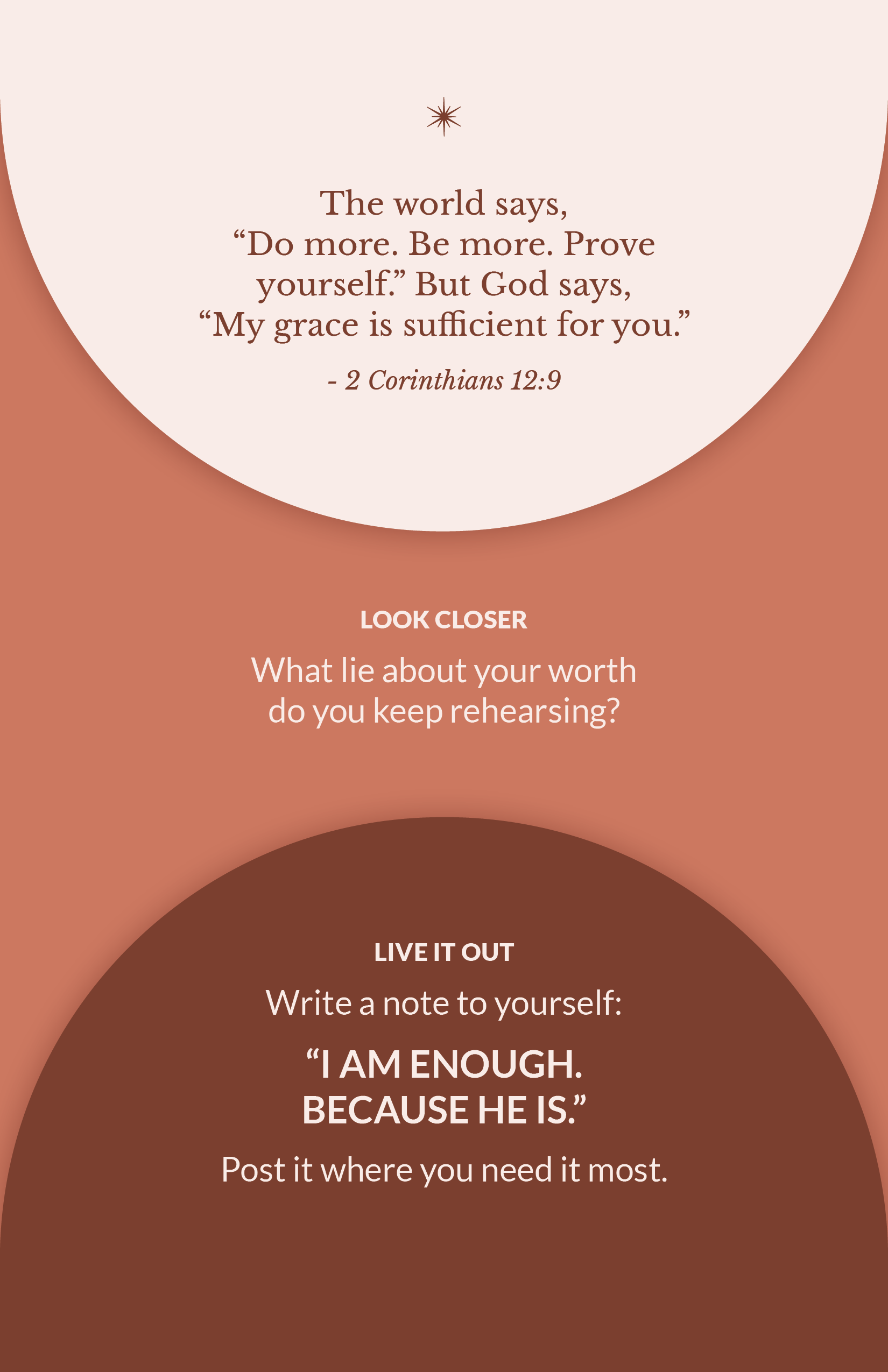 Sample page from 52-Week GodSaysIAm devotional showing scripture integration