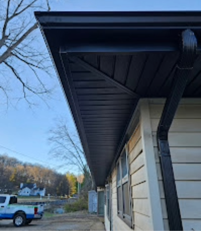Soffit and fascia detail in Arnold, Missouri project