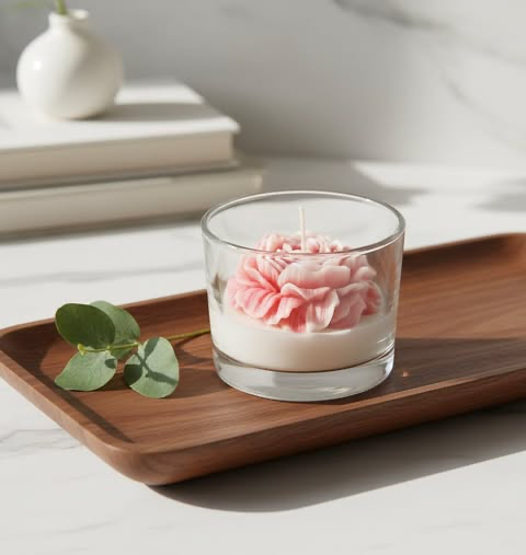 Świeca dekoracyjna w szkle