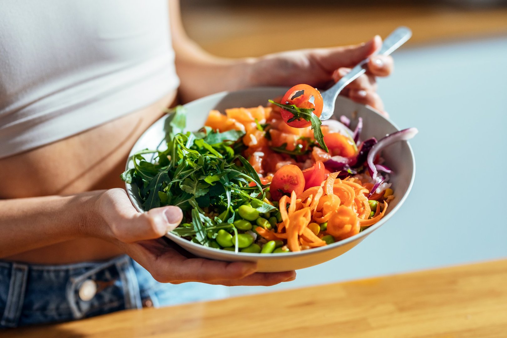 Fresh Salad with Roasted Vegetables