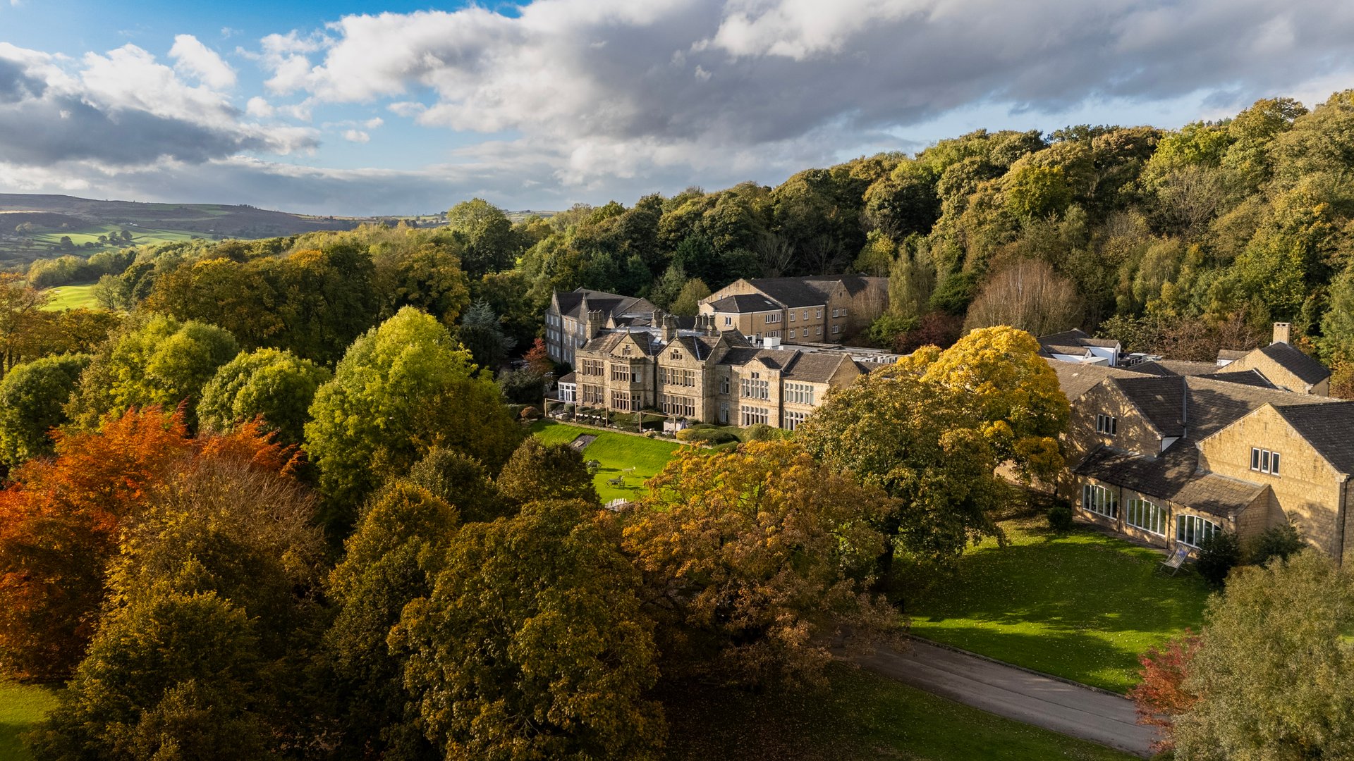 Historic Hollins Hall Hotel & Country Club manor house and golf course
