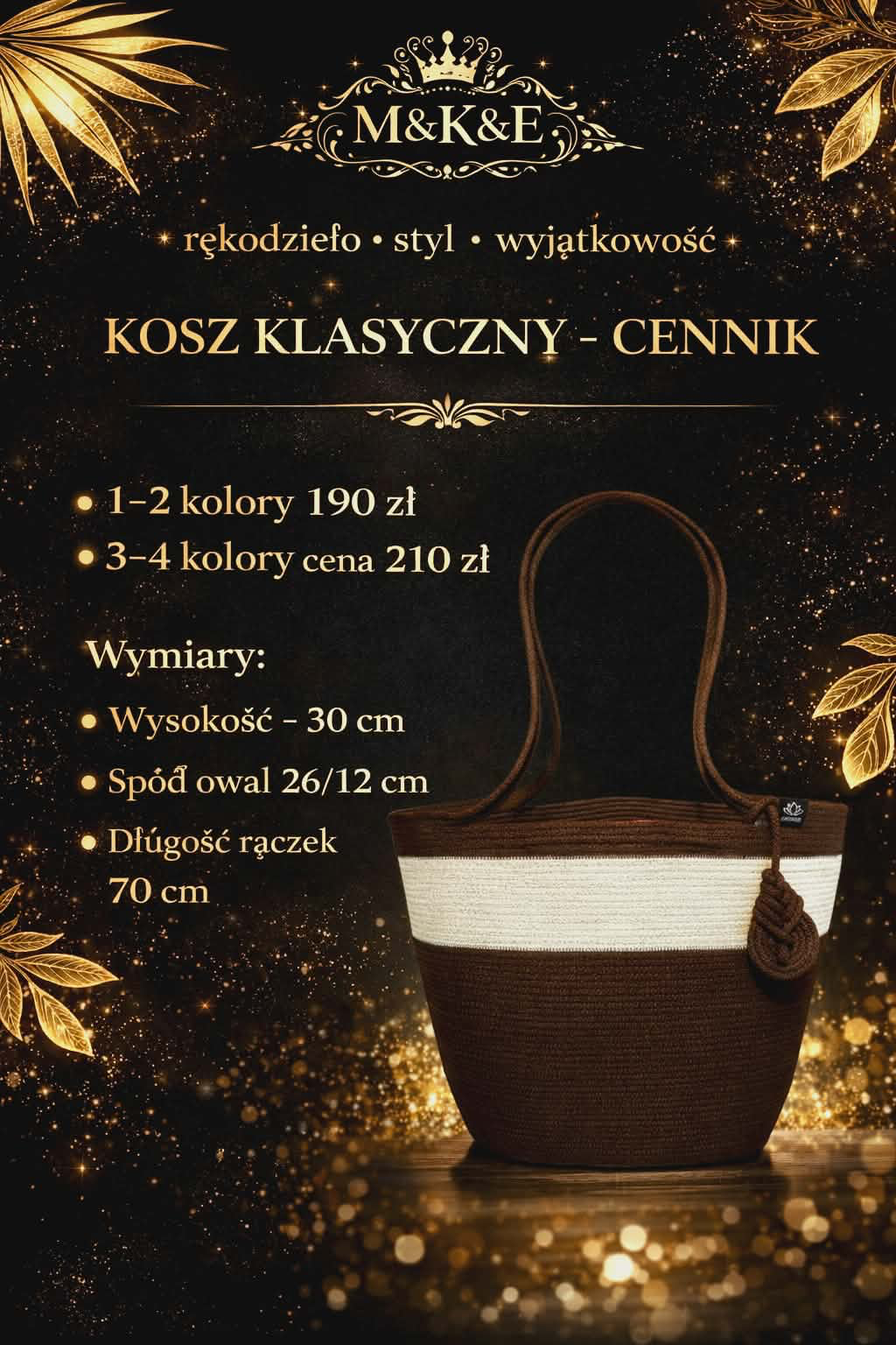 Nowy wyrób ręcznie szyty ze sznurka bawełnianego